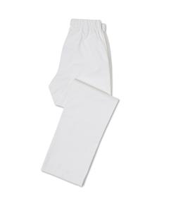 Labbroek L polyester/katoen wit