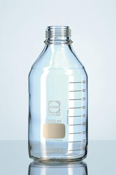 Duranfles 25 ml, blank glas, GL25 draad