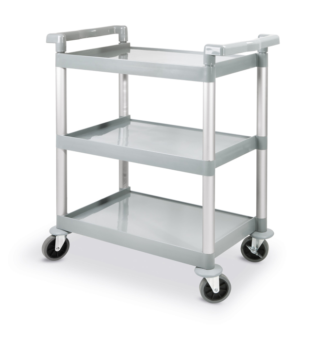 Trolley kunststof met 3 legborden
