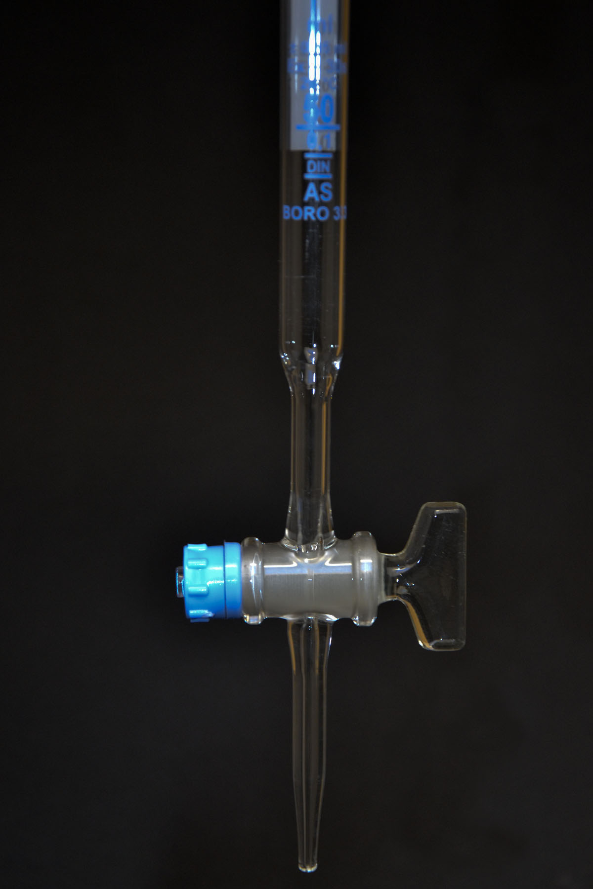 Buret 50 ml recht glazen kraan Schellb.