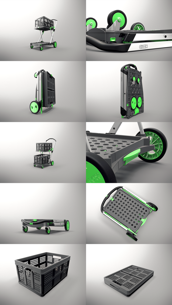 CLAX groen trolley standaard