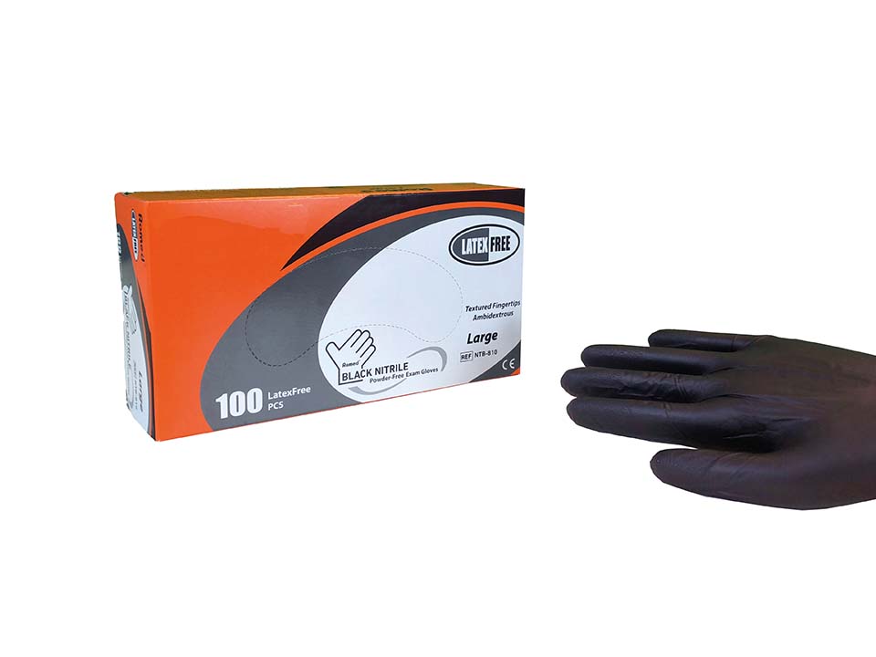 Nitril handschoenen poedervrij zwart