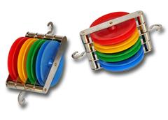 Katrol viervoudig parallel gekleurd