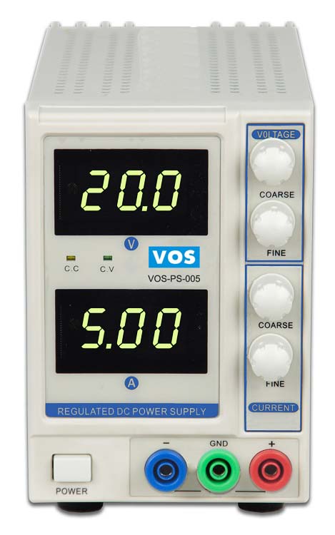 Gelijkstroomvoeding 0-20V - 5A DC