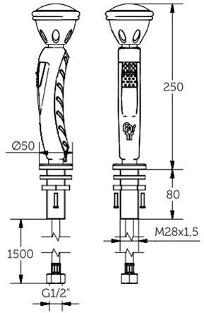 FAR MDS knijpdouche met enkele sproeikop
